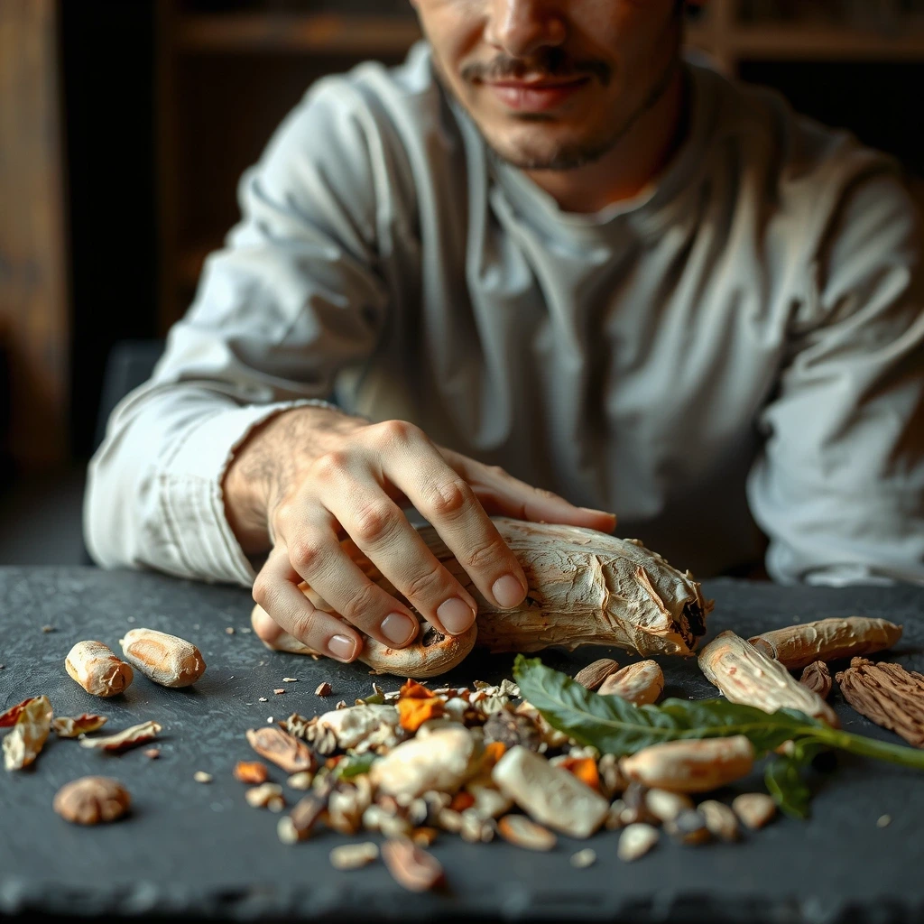 Ilustrasi herbal kering premium